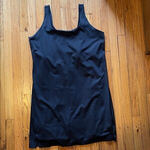 Old Navy Workout Dress Skort XXL Tall Black PowerSoft Sleeveless Built-in Bra
